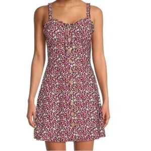 Pink Floral Milkmaid Sleeveless Sundress